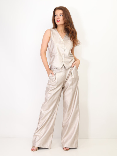 Gilet sans manches en simili