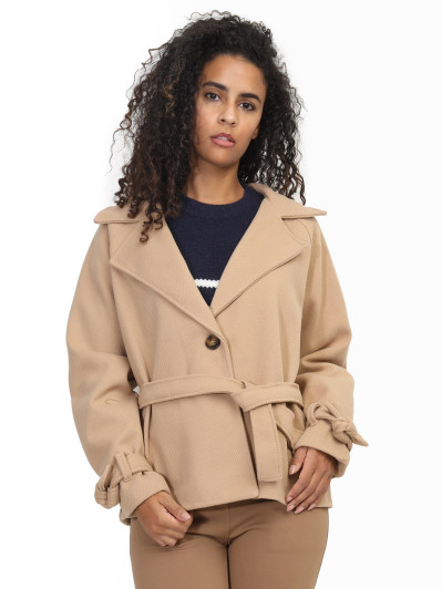 Manteau court à nouer
