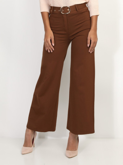 Pantalon évasé avec ceinture