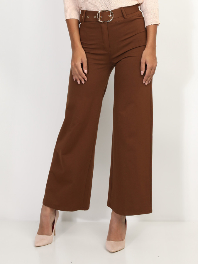 Pantalon évasé avec ceinture