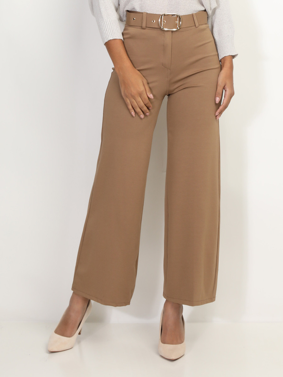 Pantalon évasé avec ceinture