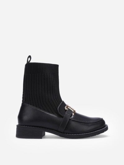 Bottines chaussettes style mocassins