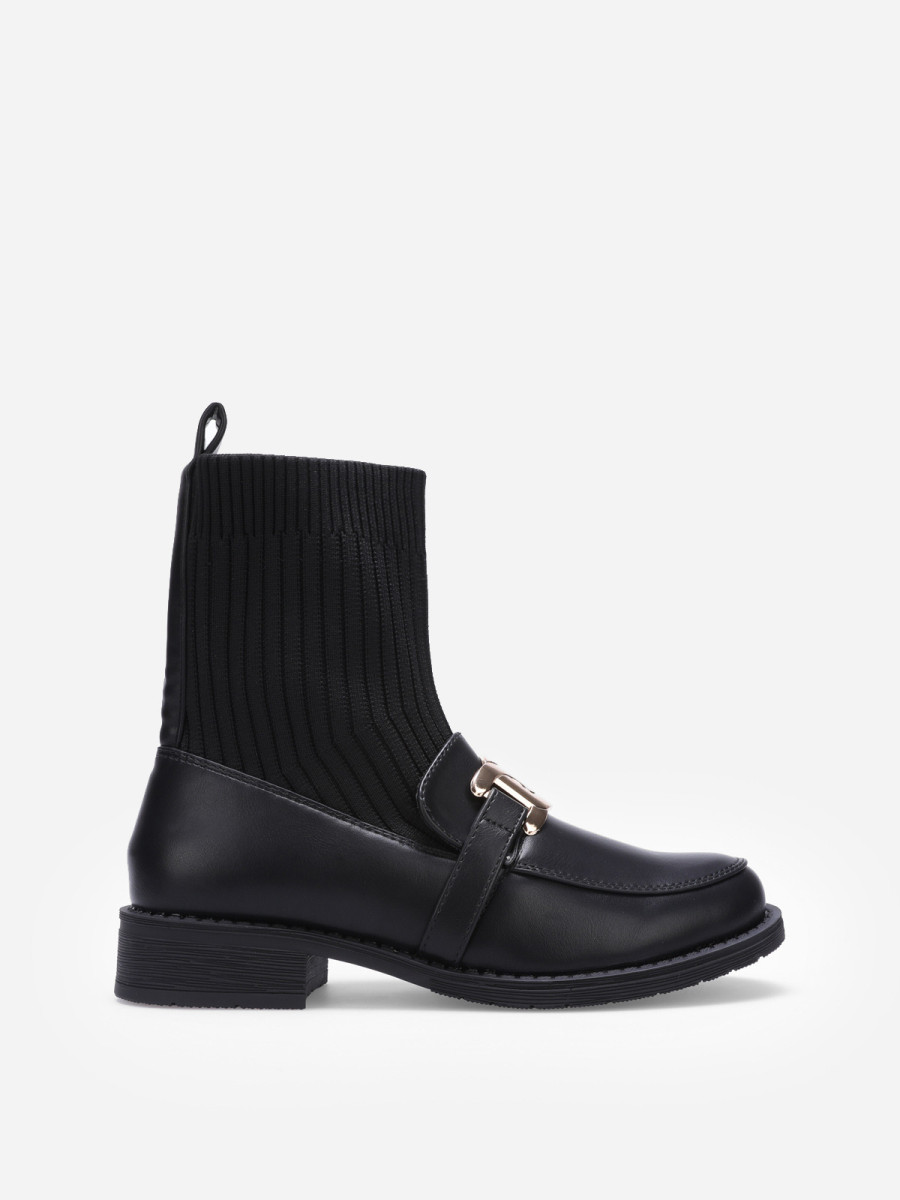 Bottines chaussettes style mocassins