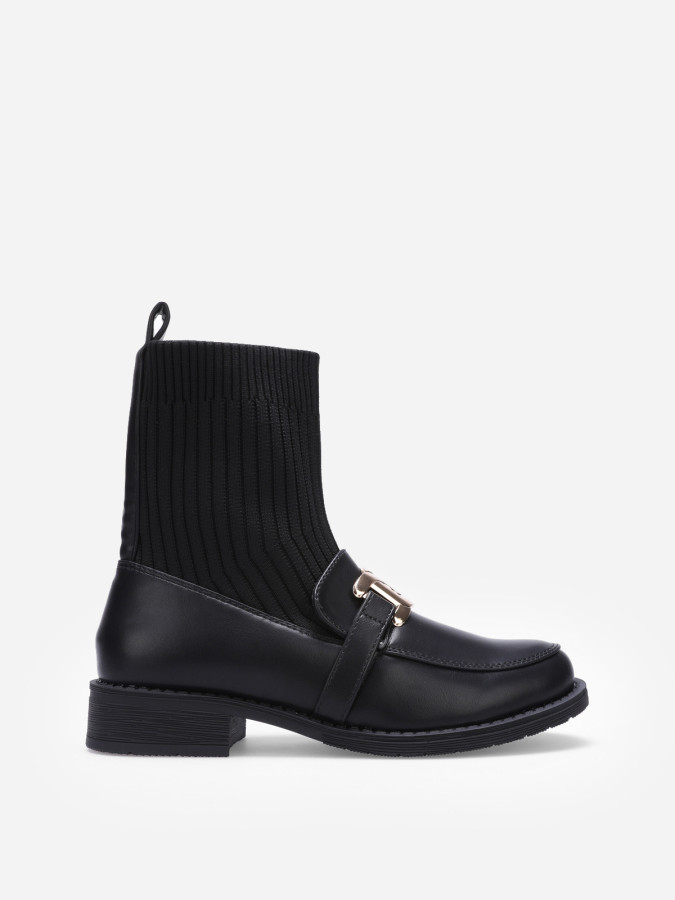 Bottines chaussettes style mocassins