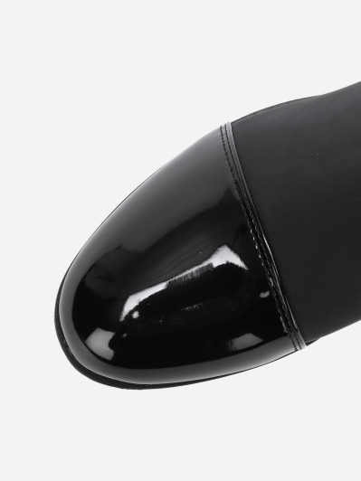 Chelsea bi-matières à détails dorés