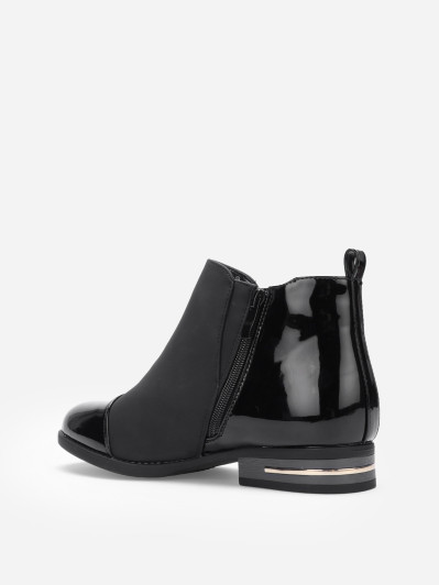 Chelsea bi-matières à détails dorés