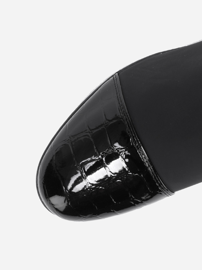 Chelsea à simili texturé et zip décoratif