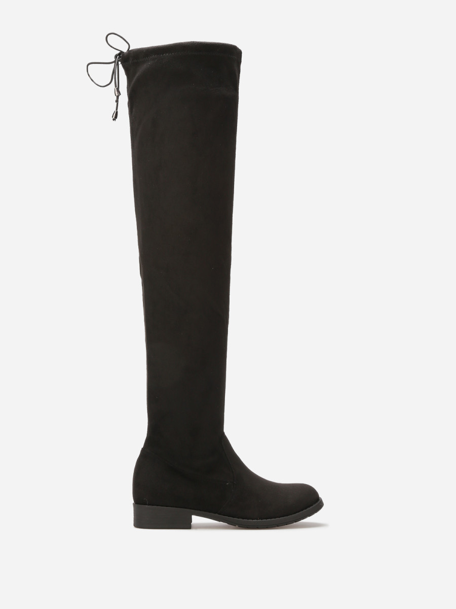 Cuissardes en suédine à cordon