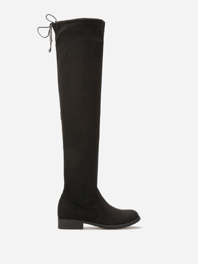 Cuissardes en suédine à cordon