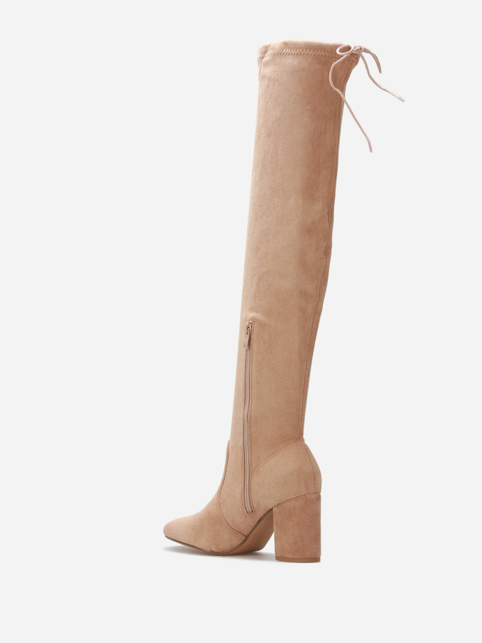 Cuissardes à talon et cordon