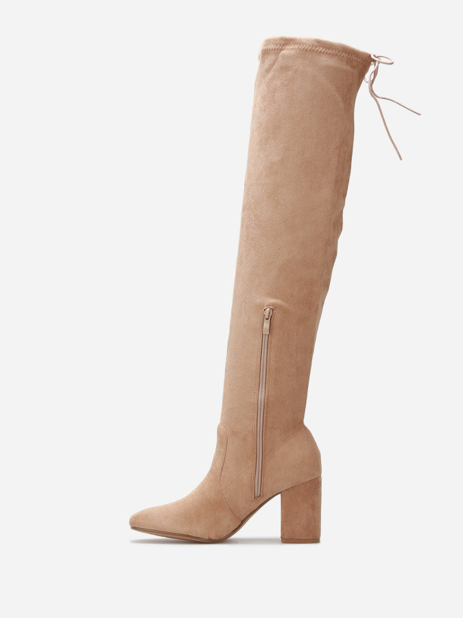 Cuissardes à talon et cordon