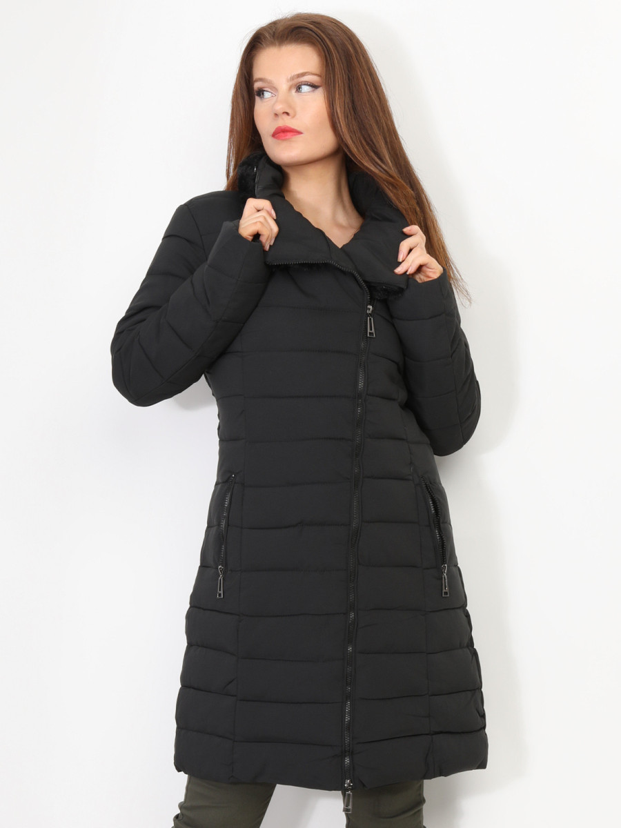 Doudoune cintrée à col fourré