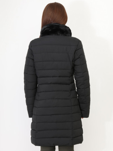 Doudoune cintrée à col fourré