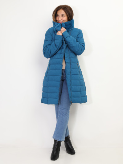 Doudoune cintrée à col fourré