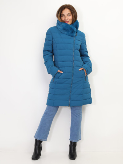 Doudoune cintrée à col fourré