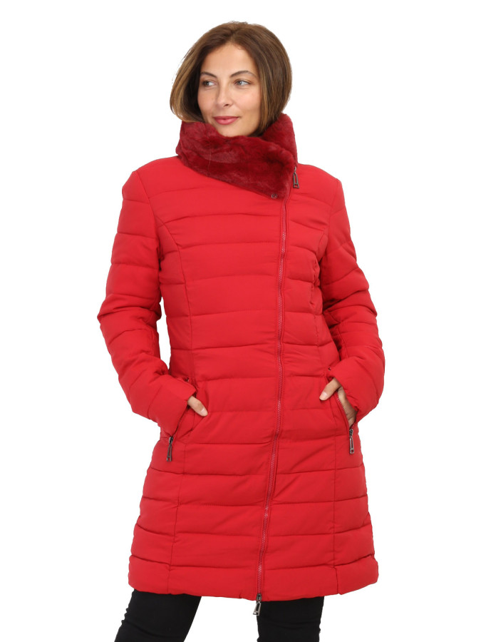 Doudoune cintrée à col fourré