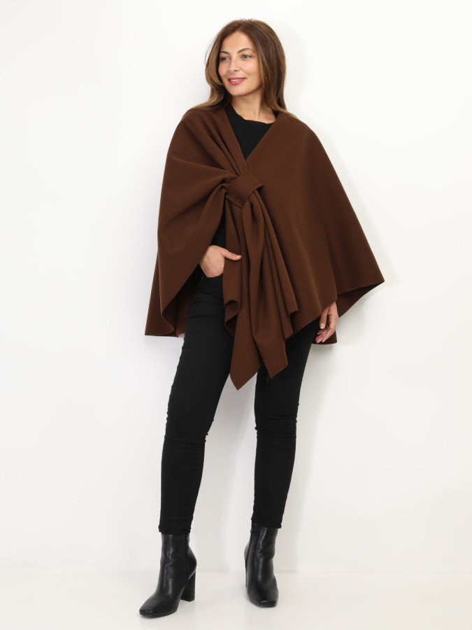 Poncho asymétrique croisé