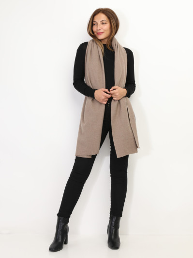 Écharpe unie toucher cachemire