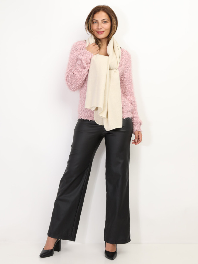 Écharpe unie à bords arrondis