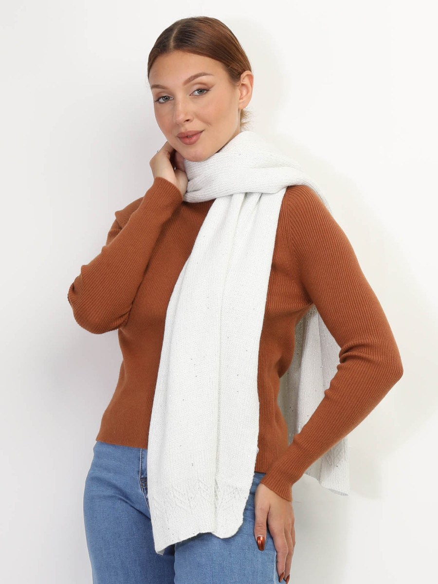 Écharpe en maille scintillante