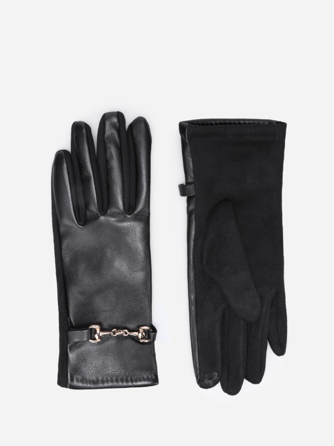 Gants bi-matières avec mors