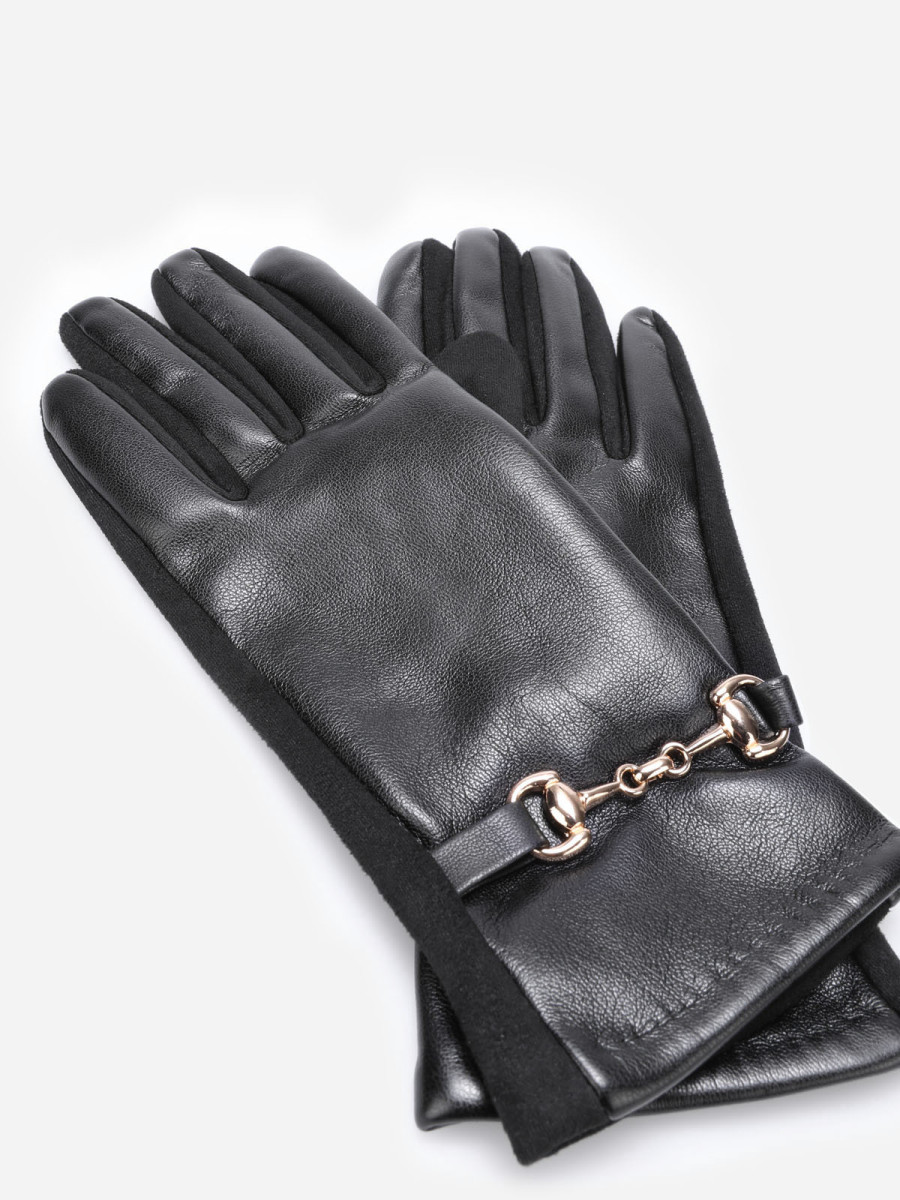 Gants bi-matières avec mors