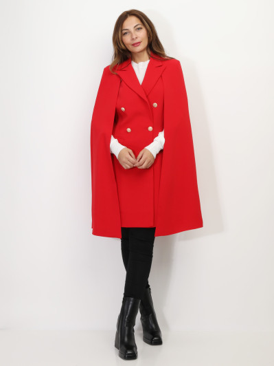 Manteau cape à boutons style officier