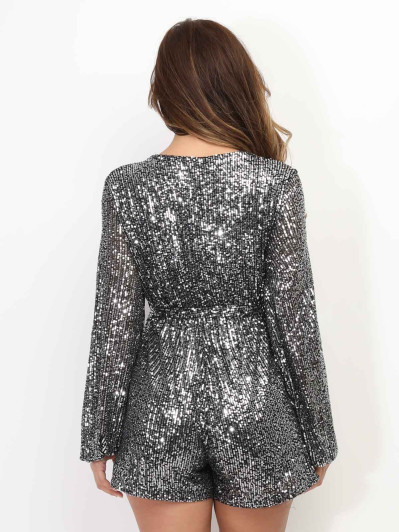 Combi-short cache-cœur à sequins