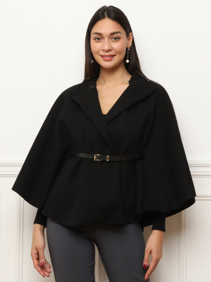 Cape ceinturée avec boutons