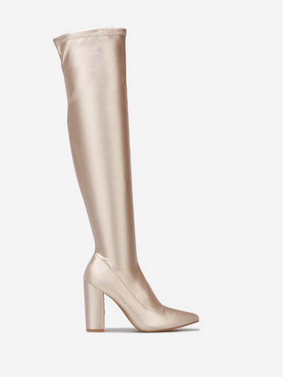 Cuissardes satinées à talons