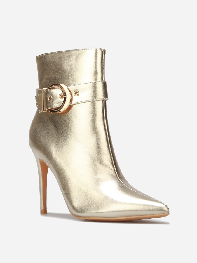 Bottines à bout pointu et boucle