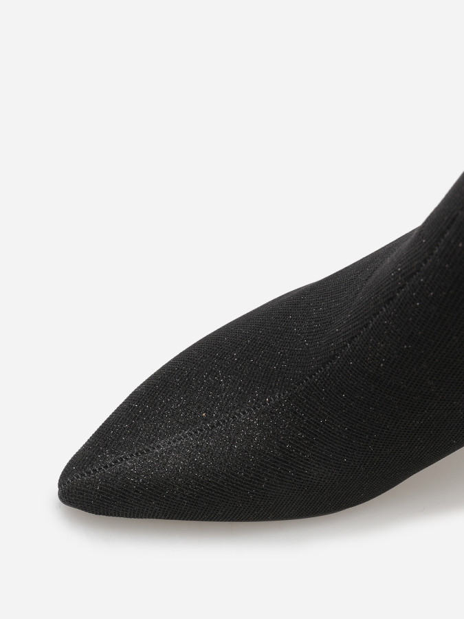 Bottines pailletées à bout pointu