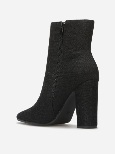 Bottines pailletées à bout pointu