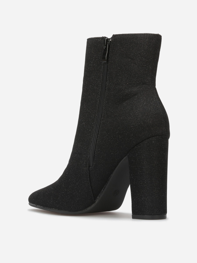 Bottines pailletées à bout pointu