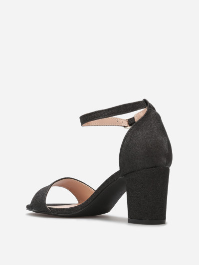 Sandales à talon pailletées