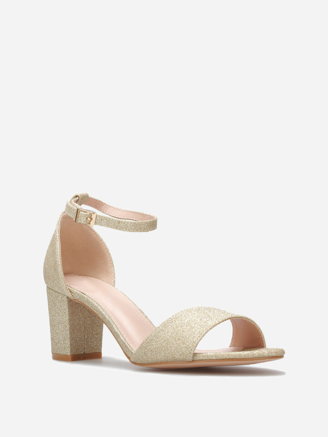 Sandales à talon pailletées