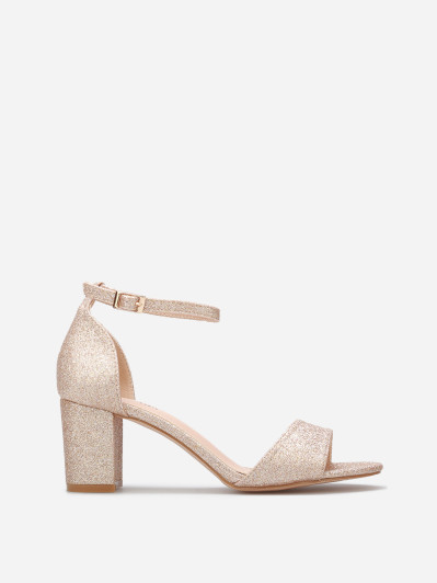 Sandales à talon pailletées