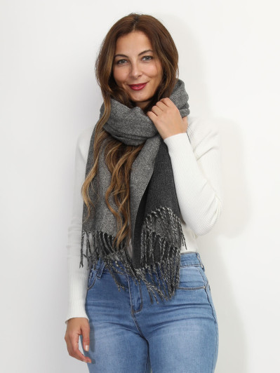 Écharpe douce à franges