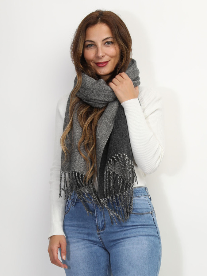 Écharpe douce à franges