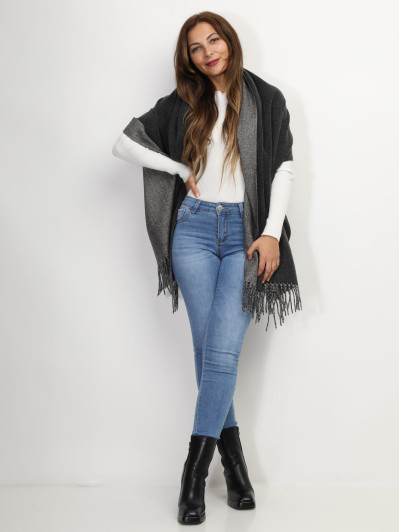 Écharpe douce à franges