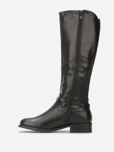 Bottes cavalières à boucle dorée