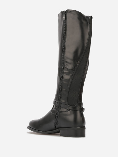 Bottes cavalières à boucle dorée