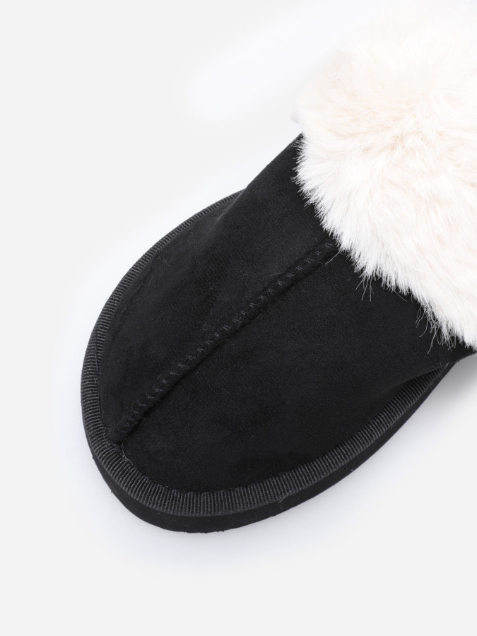 Mules fourrées à plateforme