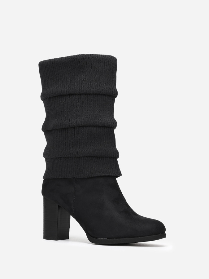 Bottes effet chaussettes plissées