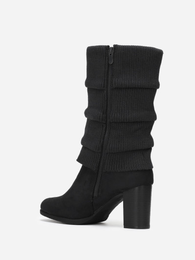 Bottes effet chaussettes plissées