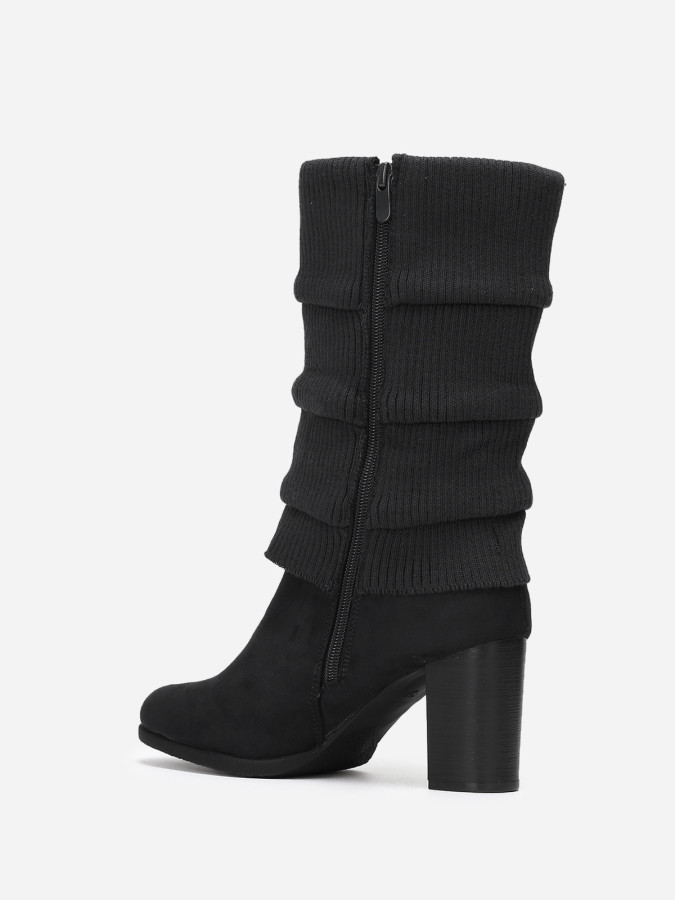 Bottes effet chaussettes plissées