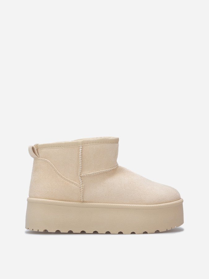 Boots en suédine fourrées à plateforme