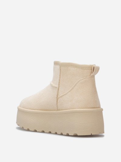 Boots en suédine fourrées à plateforme