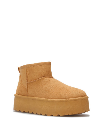 Boots en suédine fourrées à plateforme