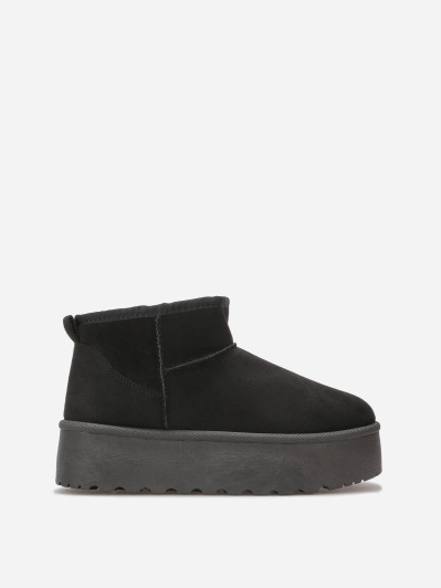 Boots en suédine fourrées à plateforme